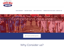 Tablet Screenshot of costaricasoccer.com